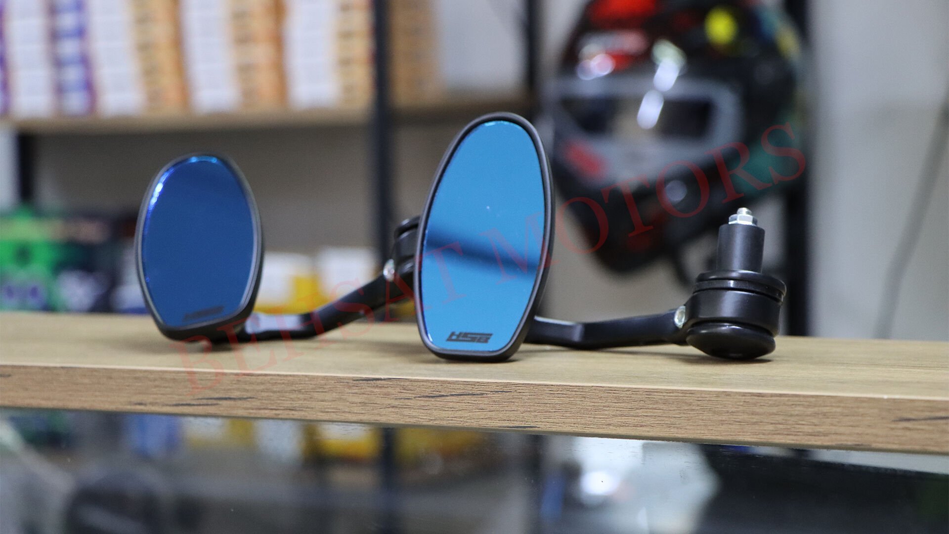 Gidon Ayna Takımı Siyah Takım Mavi Camlı