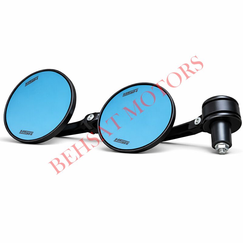 Gidon Ayna Takımı mavi Cam Yuvarlak