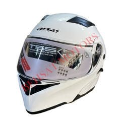 Rs 2 Çene Açılır Kask Siyahy Vizorlü Beyaz