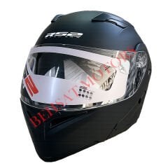 Rs 2 Çene Açılır Kask Siyahy Vizorlü Mat Siyah