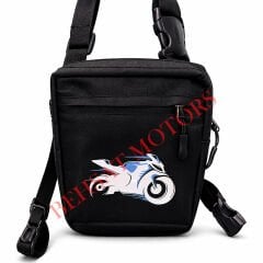 Bacak Çantası Siyah Resimli